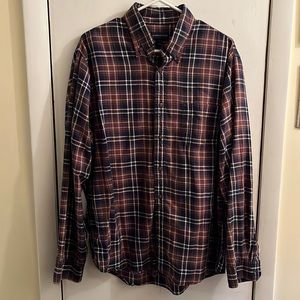 Lands End men’s flannel dress shirt large